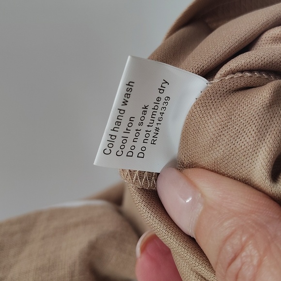 PETAL & PUP Brea Maxi Dress Medium Tan And White - Picture 8 of 8